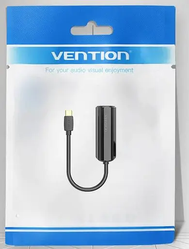 Перехідник Vention USB 3.1 Type-C Ethernet RJ45 1000Mb Gigabit чорний - фото 2