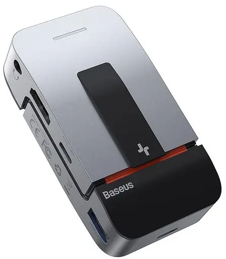 USB-Хаб Baseus Armor Age Type-C Bracket Multifunctional HUB Adapter Space Gray (CAHUB-AJ0G) - фото 2