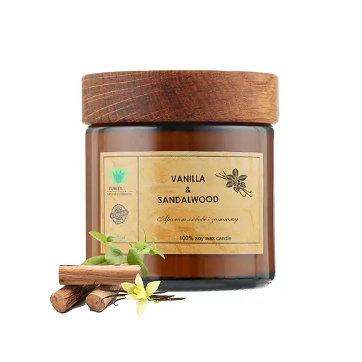 Аромасвічка Vanilla&Sandalwood M PURITY 100 г - фото 1
