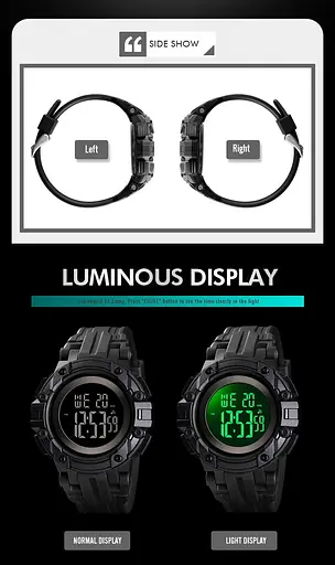 Чоловічий годинник Skmei 1545 Чорний циферблат - фото 6