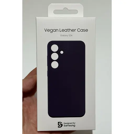 Оригінальний шкіряний чохол Samsung Vegan Leather Case для Samsung Galaxy S24 (6.2") Dark Violet GP-FPS921HCAVW - фото 2