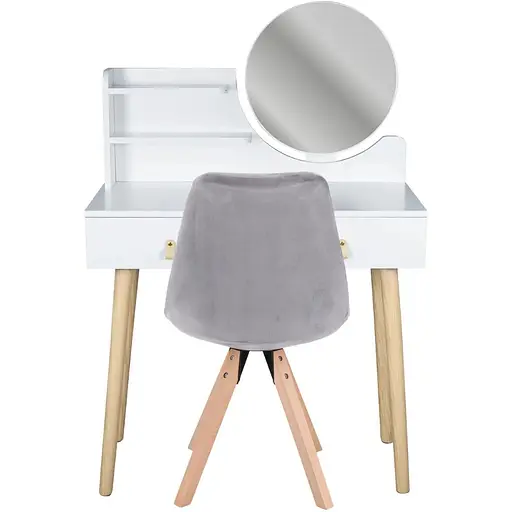 Туалетний столик Jumi Scandi + крісло Saida сірий - фото 3