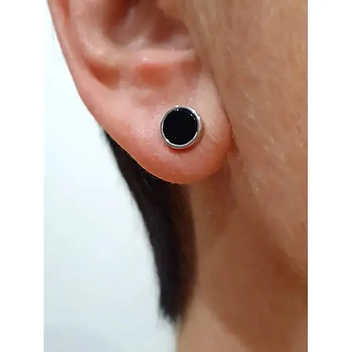 Золоті сережки Платон з агатом. 3С196/67Б - фото 2