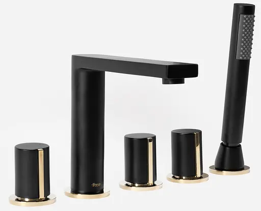 Смеситель для ванны Rea Icon на борт ванны black matt REA-B3622 Черный матовый - фото 5