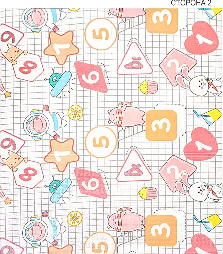 Уценка. Детский складной коврик Poppet Веселая улица и Чудо-цифры двусторонний 150х180x1 см (PP035-150) - фото 4