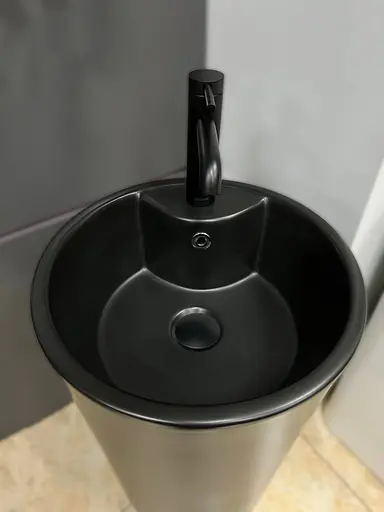 Умивальник VBI Bolonia black matt напольний VBI-019003, Чорний матовий - фото 3