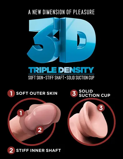 Фаллоимитатор King Cock Plus 6.5 Triple Density Cock With Balls 20.3 см телесный - фото 8