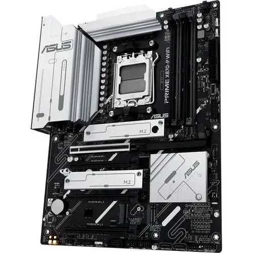 Материнская плата Asus AM5 Prime X870-P WIFI, X870, 4xDDR5, Int.Video (CPU), 2xSATA3, 4xM.2, 1xPCI-E 5.0 x16, 3xPCI-E 4.0 x16, Realtek 7.1, WiFi 7, Bluetooth 5.4, Realtek 2.5Gb, HDMI/2xType-C, ATX - фото 5