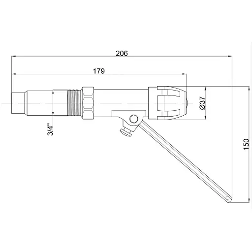 Регулятор тяги Icma 3/4" для твердопаливних котлів No 147 - фото 2
