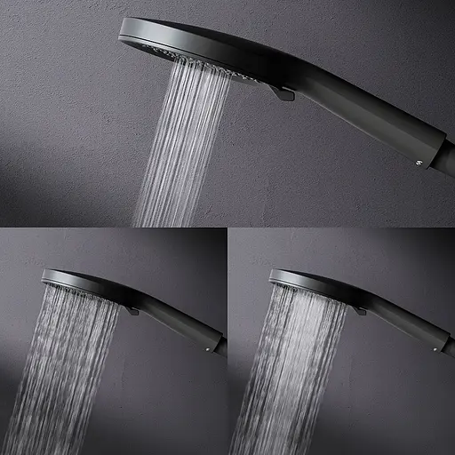 Душова система з термостатом Am.Pm X-Joy верхній душ 220 мм black F0785A422, Чорний матовий - фото 9