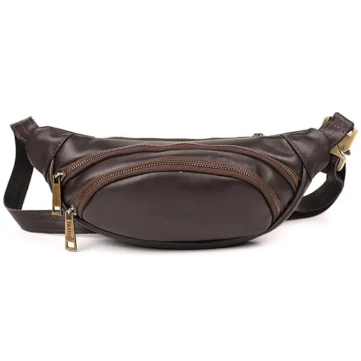 Шкіряна чоловіча сумка на пояс TARWA 11х30х5 см nsa0001313 - фото 3