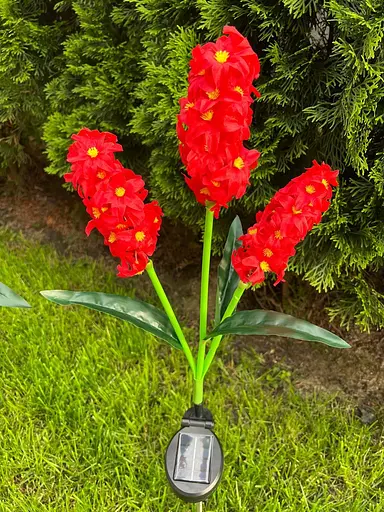 Світильники Sun Lamp садові на сонячній батареї декоративні квіти гіацинт 2 шт - фото 3