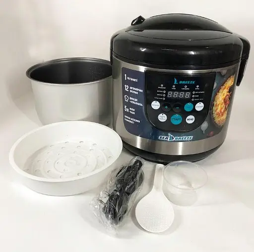 Багатофункціональна універсальна мультиварка Sea Breeze SB-044 з антипригарним покриттям 5 л 900 Вт - фото 6