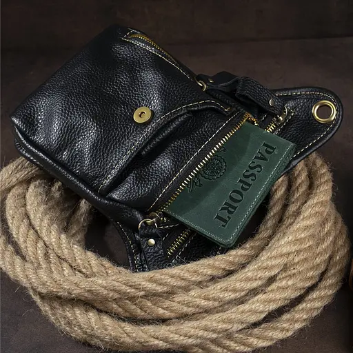 Чоловіча шкіряна сумка Vintage 16х22х3,5 см 000154012 - фото 3