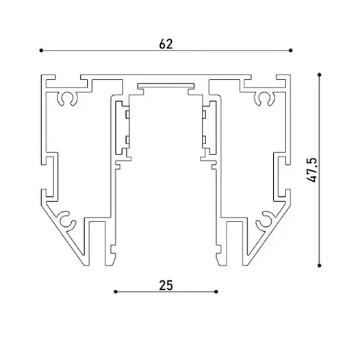 Магнітний трек для натяжної стелі 2M Kloodi KDMG-STRECTH TR 2M BK - фото 5