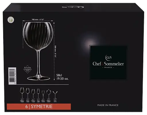 Набор бокалов C&S Symetrie 6х580 мл (6939893) - фото 5