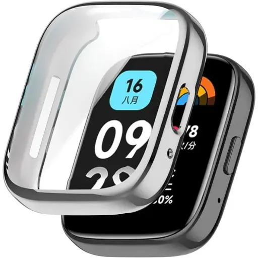 Чехол-накладка DK Silicone Face Case для Xiaomi Redmi Watch 3 Active / 3 Lite (silver)