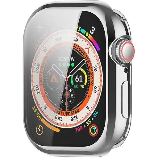 Чехол-накладка DK для Apple Watch 46mm (Series 10) Silicone Face Case (silver) - фото 3