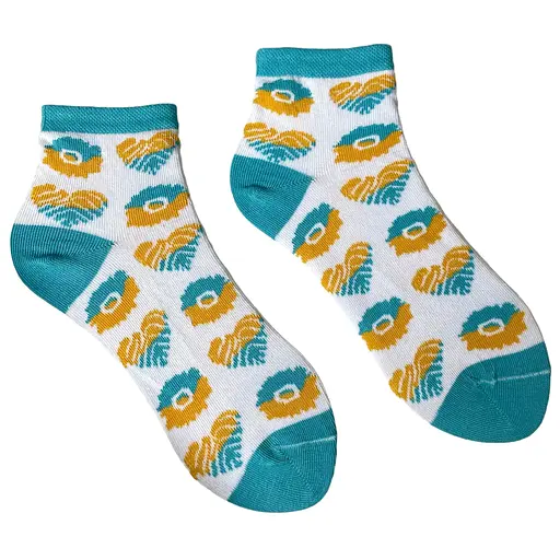 Носки женские "Цветящиеся сердца" из индийского хлопка 213072 - фото 1