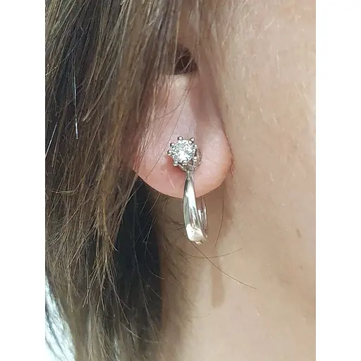 Серебряные серьги Ювелир Стандарт с фианитами. 2833 - фото 2