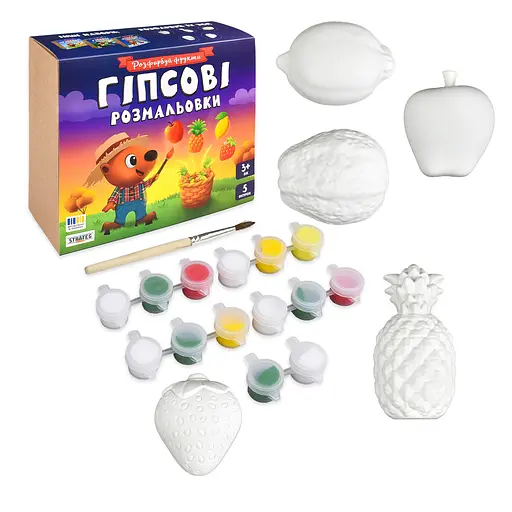 Набір для творчості Strateg Гіпсові розмальовки Розфарбуй фрукти (30989) - фото 4