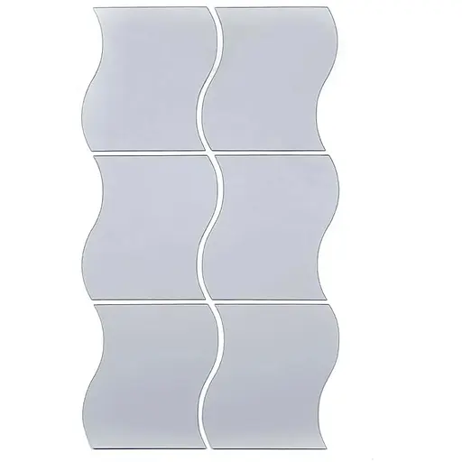 Дзеркальний декор Wall Sticker SW-00002510 акриловий самоклеючий 140х190 мм 6 шт. срібло - фото 1