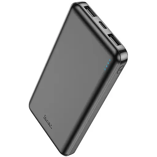 Power Bank Hoco J59 Famous портативная батарея 10000 mAh, 2USB+Type-C+Micro-USB, 2A, LED дисплей Черный - фото 1