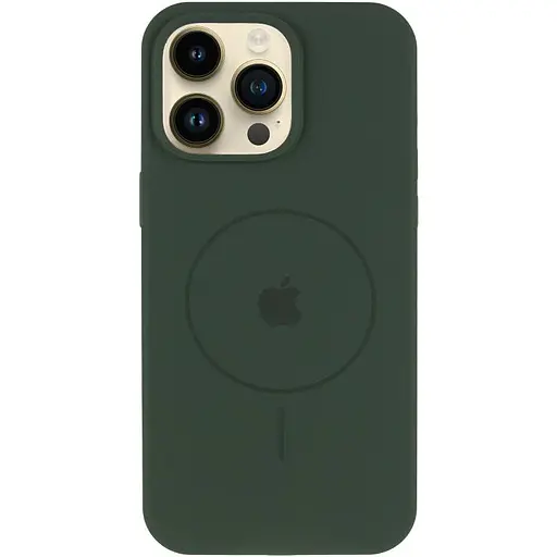 Чохол Epik Silicone Case Full Protective AA V2 with MagSafe для Apple iPhone 16 Pro 6.3 Зелений/Cyprus Green - фото 3