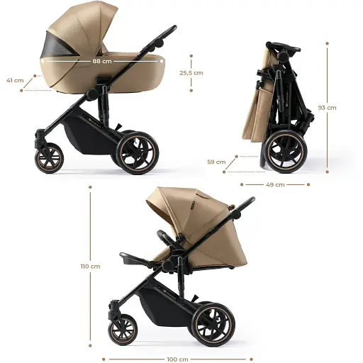 Універсальна коляска 2 в 1 Kinderkraft Prime 2 Sandrose Beige (KSPRIM02BEG2000) - фото 6