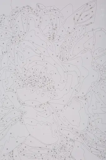 Набір для розпису по номерах "Квіти блакитні та білі у маленькій вазі" 40*50 см, IDEA2-GX46055, ТМ "99IDEAS" - фото 7