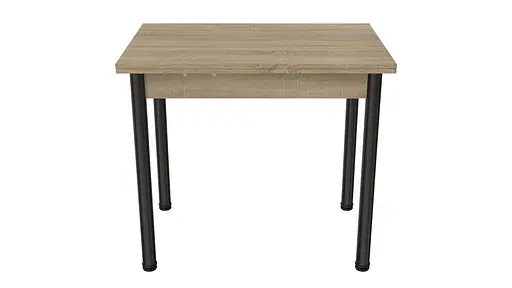 Обідній стіл-формер розкладний Берта Ferrum-decor 750x1200x900 Чорний метал ДСП Дуб Сонома 16 мм (FRD-105174) - фото 2