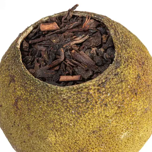 Шу Пу Эр в маленьком зеленом мандарине - 1 шт. - фото 5