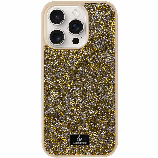 Чехол TPU Bling World Rock Diamond для Apple iPhone 14 Pro 6.1 Золотой