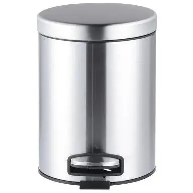 Мусорное ведро Mixxus Ellipse-TC0205 SS Color с плавным закрытием круглое 5 л нержавейка (MI7076)  - фото 1