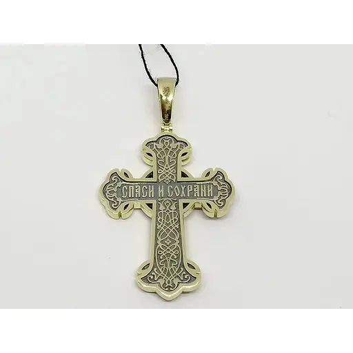 Золотой крестик Харьковская ювелирная фабрика. Распятие Христа. 11484-ЧЕВРО - фото 3