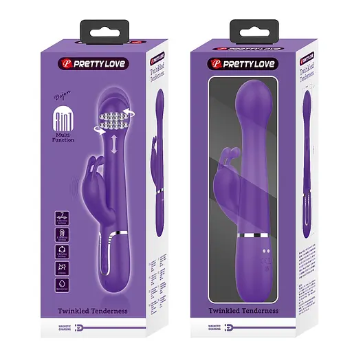 Вибратор-кролик Pretty Love Dejon 22.6 см фиолетовый - фото 9