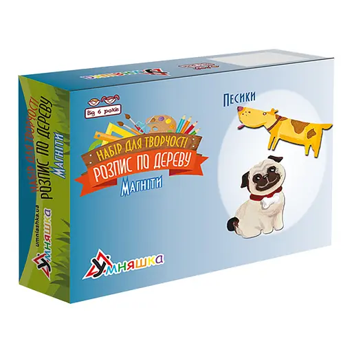 Набор детского творчества Роспись по дереву «Магниты-собачки» Умняшка РД-012 - фото 1