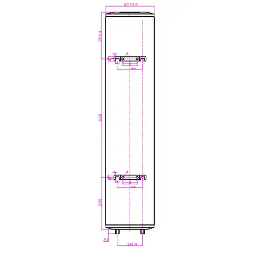 Водонагреватель Willer Ultra, 2 кВт, мокрый ТЭН, 50 л, цилиндрический, вертикальный, белый (IV50R) - фото 9