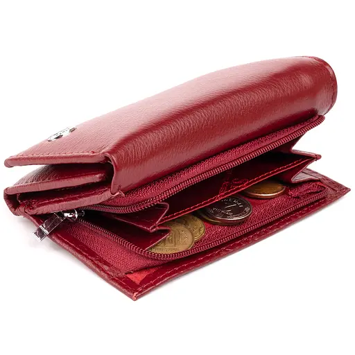 Кожаный женский кошелек ST Leather 12х7.5х2.5 см acs0015931 - фото 4