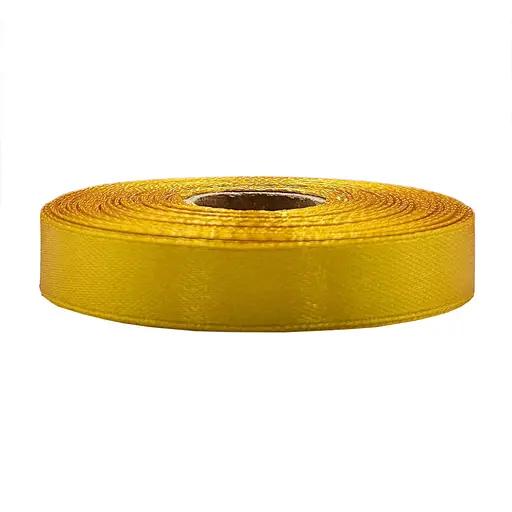 Атласная лента для рукоделия Bambi АБ-607, 1,2 см x 23 м, Золотой - фото 1