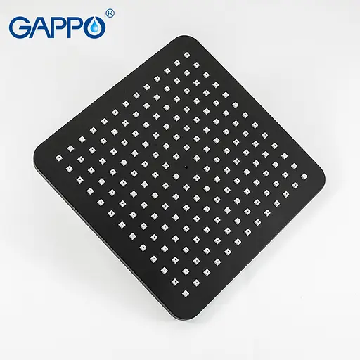 Душова система з термостатом Gappo G2491-6, вилив - перемикач на лійку, Чорний матовий - фото 6