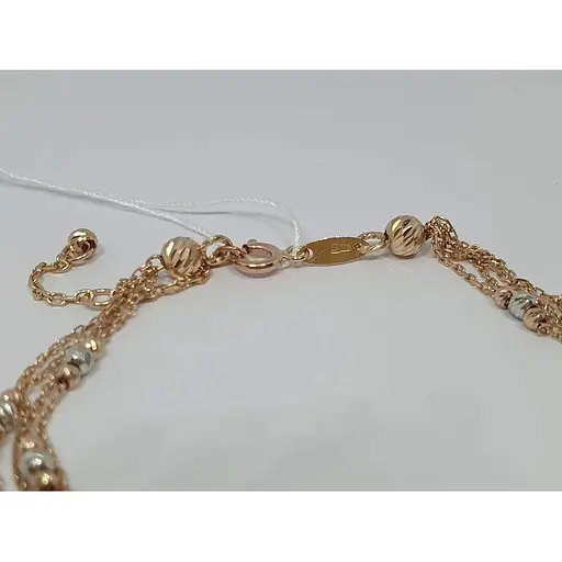 Золотий браслет Favoritum з алмазною гранню. 910072 - фото 3