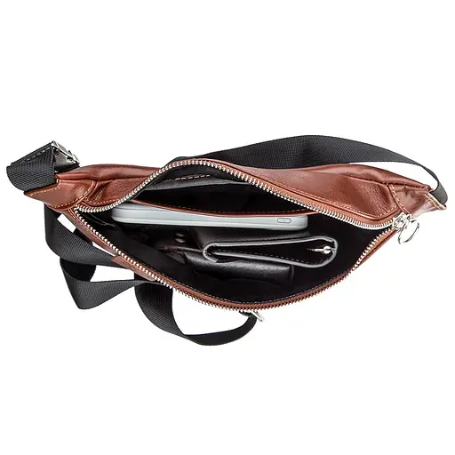 Сумка кожаная мужская GRANDE PELLE 22х13х7 см 000154669 - фото 4