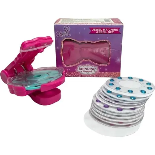 Детские украшения для волос 12 пластин с камешками 4 цвета устройство для фиксации инструкция в коробке 811-42 B