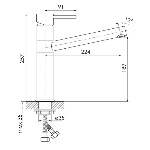 Змішувач для кухні Imprese Argo-s нержавіюча сталь f03409016AS Нержавіюча сталь - фото 2