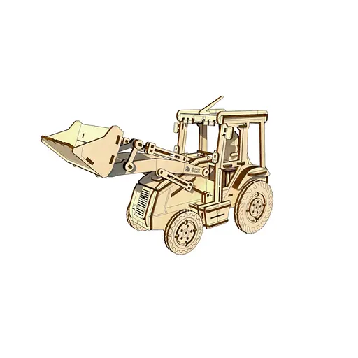 Дерев'яний конструктор "Екскаватор" OPZ-005, 202 деталі - фото 4