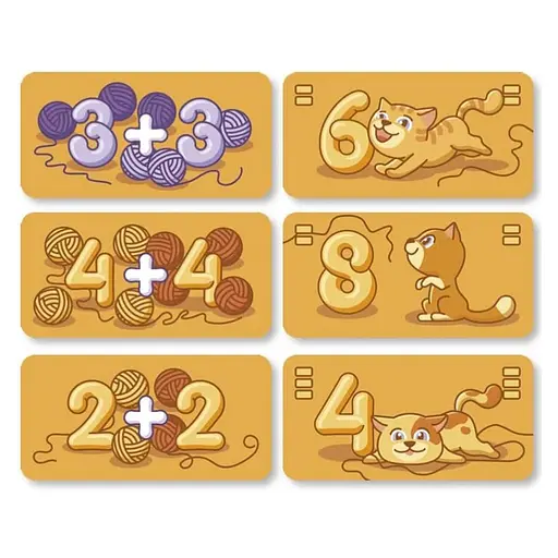 Настільна навчальна гра Муркітливе додавання 360074, 63 картки - фото 7