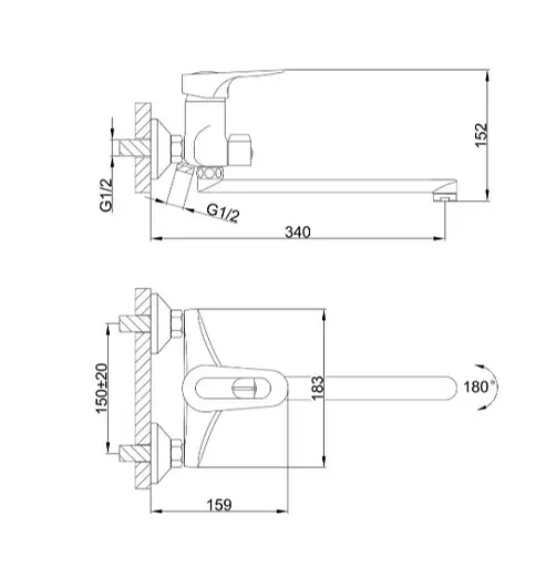 Смеситель для ванны Frap F22004 - фото 3