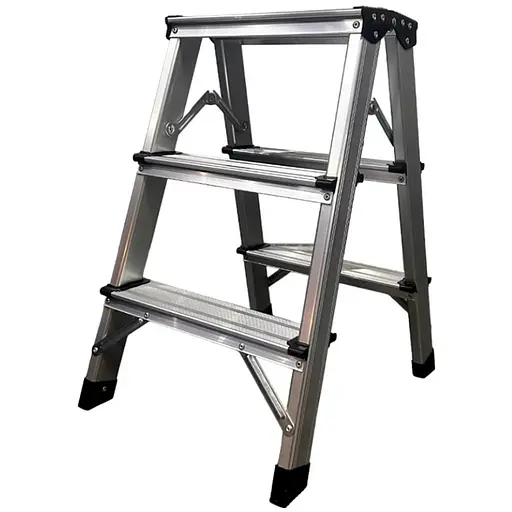 Стройница двухсторонняя GTM KMH1203 алюминиевая, 3 ступеньки 580 мм (KMH1203) (39696) - фото 1