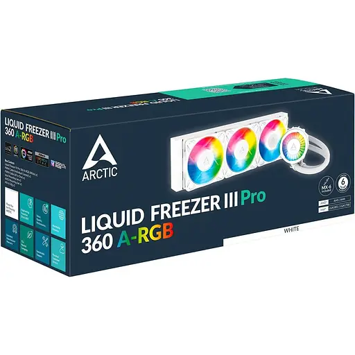 СВО Arctic Liquid Freezer III Pro 360 A-RGB White (ACFRE00188A) - фото 6